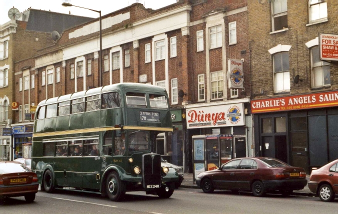 Green RLH 248 MXX248 and the fantastic DUNYA Restaurant Clapton Pond E5. Apr 2006 - Flickr - sludgegulper