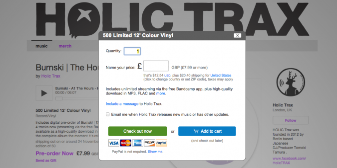 Bandcamp Holic Trax