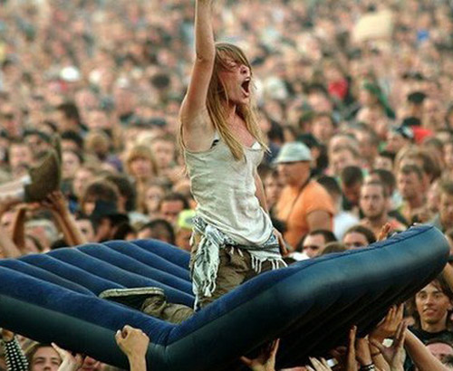 crowd-surfing